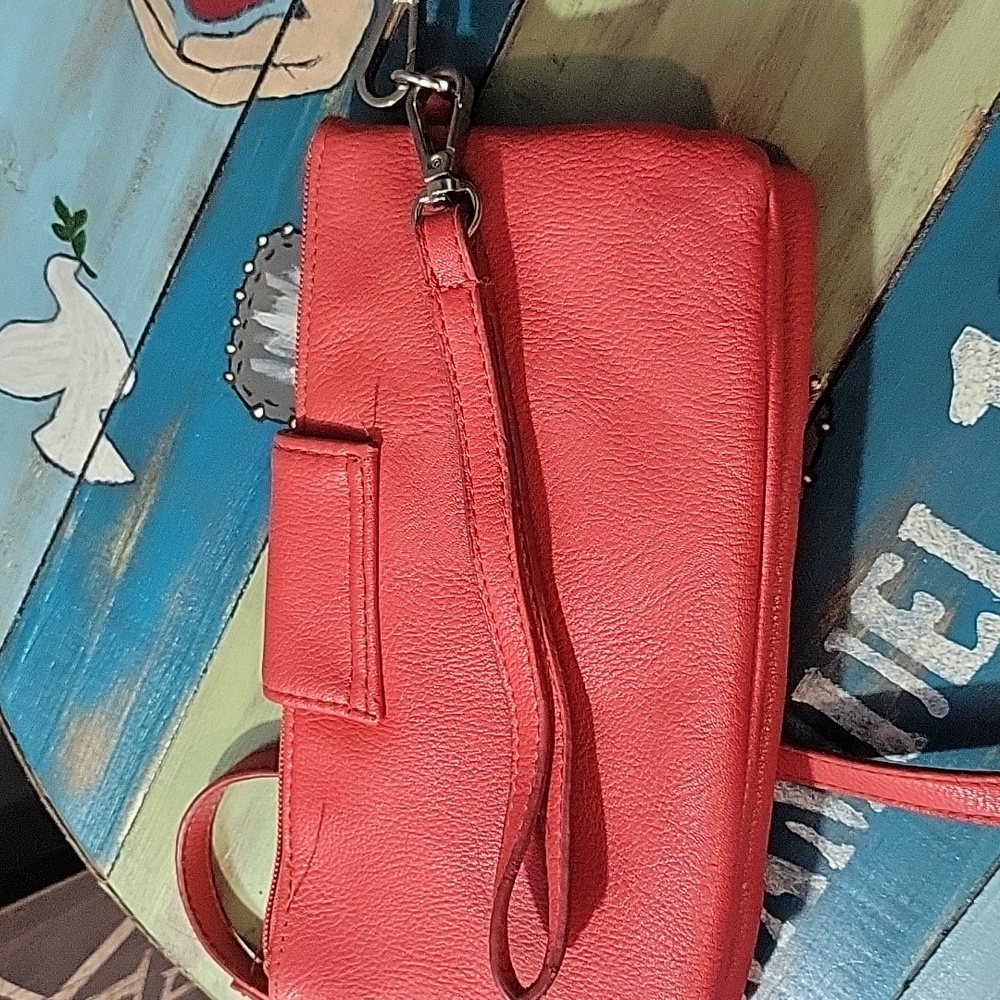 Nicole Miller Vibrant Red Crossbody Bag - Picture 5 of 5